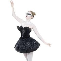 Black Swan Ballerina kostuum | Zwart jurkje met tutu maat M (40-42)